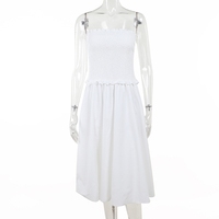 Robe décontractée pour femmes Robe de plage dos nu Robes sans bretelles Vacances Robes longues sans bretelles Femmes décontractées