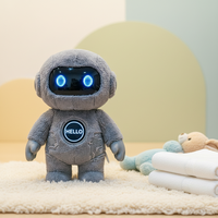 Maßgefertigtes Maskottchen-Plüschtier Blaue Roboter-Eule Personalisiertes 3D-Gedrucktes Logo Weiche Baumwollpuppe OEM ODM