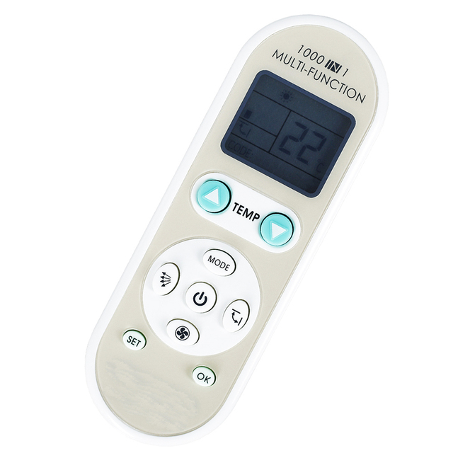 Universal 1000 in 1 AC Remote Control for Air Conditioner Condition LCD Backlight A/C Multifunctional Replacement Remote Control