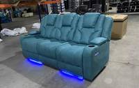 Moderno conjunto de sofá de cuero de 7 plazas para sala de estar con sillón reclinable