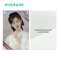 Sous-banque personnalisable impression par transfert de chaleur perforé Anti-explosion cadre Photo verre trempé verre vierge pour Sublimation