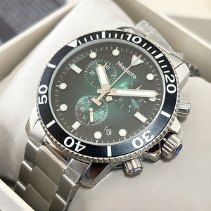 Oem/ODM người đàn ông sang trọng thể thao thạch anh xem mới xoay bezel GMT Sapphire Kính ngày hiển thị thép không gỉ đồng hồ đeo tay - Product Image 2