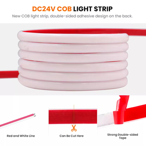 Bande LED COB ultra-lumineuse 110V 220V avec connecteur de prise IP65 étanche, lumière de décoration extérieure chaude/naturelle/blanche - Product Image 5