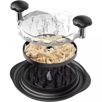 Ensemble d'outils pour déchiqueter la viande de poulet, avec base antidérapante, couvercle transparent résistant à la chaleur, 2 pièces, personnalisable