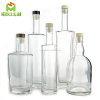 Botol Kaca Super Flint Khusus 750ml Bentuk Bulat Persegi Botol Kaca Minuman Keras 500ml Bentuk Khusus Botol Rum Gin Vodka