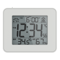 DCF MSF JJY Digitaler Wecker mit Temperatur Luft feuchtigkeit Digitaluhr mit LED-Hintergrund beleuchtung Snooze