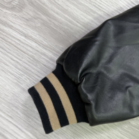 Fabricant de vêtements personnalisé hiver chaud Chenille broderie Logo hommes Pu cuir manches Baseball Letterman Varsity veste