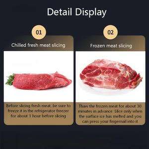 Rebanadora de Carne Automática de Sobremesa, <span class=keywords><strong>Cortadora</strong></span> Comercial de Carne Congelada, Rebanadora de Carne de Res, Rebanadora de Rollo de Cordero - Product Image 6