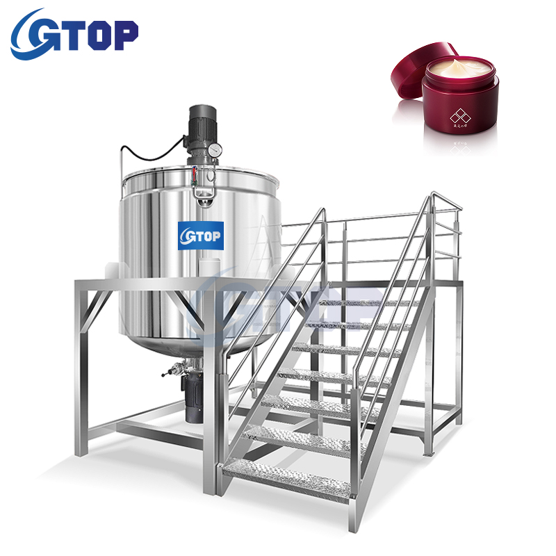 Popular cosmetic cream manufacture equipment lotion 316 stainless steel homogenizer mixer machine shower gel mixing agitator