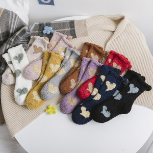Fashion <strong>Winter</strong> <strong>Socks</strong> Hearts Balls Women Warm Wool Fuzzy Soft Comfortable Women <strong>Winter</strong> <strong>Socks</strong> Custom Logo <strong>Socks</strong> - Product Image 2