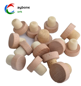 Corcho Plástico Personalizado Madera Bajo Moq Personalizado T Forma Tapones Sintéticos Tapones para Botellas de Vino - Product Image 4