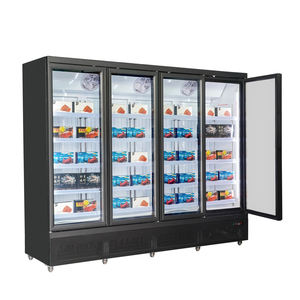 Réfrigérateur 4 portes <span class=keywords><strong>Lg</strong></span> Équipement commercial pour boissons froides Réfrigérateur à affichage en verre fleuri pour super marché - Product Image 3