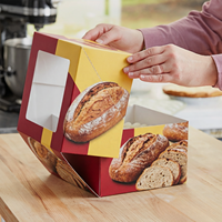 Boîte d'emballage de luxe personnalisée imprimée sur mesure avec logo, pliable, grande capacité (6 pièces) pour gâteaux et cupcakes, avec fenêtre