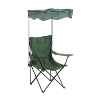 Chaise de plage pliable imperméable avec parasol, chaise pliante pour le camping en plein air, la pêche, chaises de plage avec auvent
