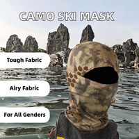 Cagoule respirante en maille camouflage avec logo personnalisé pour casque de moto intégral, ski, sports de plein air et pêche