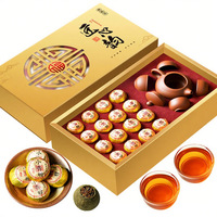 Série Artisan Charm, Boîte Jaune, Thé Puer à la Mandarine Verte, Ensemble de Théière, 160g, Vente en Gros