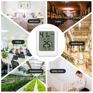 Thermomètre d'ambiance numérique et hygromètre Mesures de la température et de l'humidité intérieures avec les enregistrements les plus élevés/les plus bas - Product Image 6
