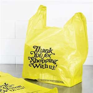 ถุงช้อปปิ้งแบบย่อยสลายได้ถุงผ้า HDPE LDPE สำหรับใช้ในซูเปอร์มาร์เก็ตขอขอบคุณ - Product Image 5