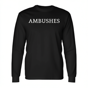 Camiseta de manga larga con cuello redondo para hombre, color negro, de la marca Ambushes English Word - Product Image 2