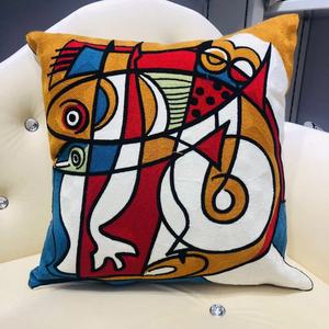Funda de cojín cuadrada bordada con figura mágica abstracta de <span class=keywords><strong>Picasso</strong></span> clásico, fundas de almohada para decoración de hogar y Hotel, técnica tejida - Product Image 2