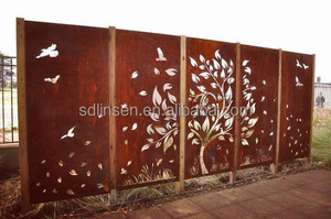 Panneau de corten de décoration intérieure et extérieure d'écran de jardin en métal découpé au laser - Product Image 4