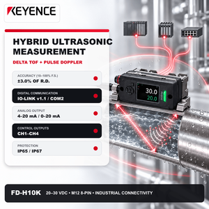 FD-H10K เซ็นเซอร์วัดการไหลที่อุณหภูมิสูง 13-18 มม. ท่อ 20-30L/นาที เซ็นเซอร์วัดการไหลแบบอัลตราโซนิกแบบหนีบ - Product Image 1