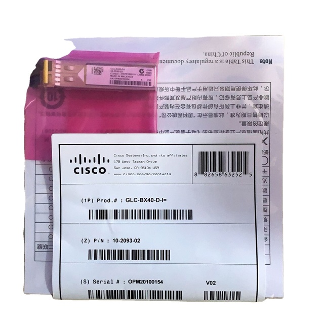 1000BASE-BX40-U 40km Single-Fiber Bidirectional SFP Fiber Optic Transceiver with DOM GLC-BX40-D-I