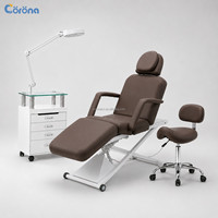 Lit de soin électrique de luxe à 3 moteurs réglables, table de beauté pour esthéticienne