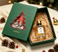 Boîte cadeau alimentaire personnalisée de luxe en carton découpé à l'emporte-pièce, écologique, faite à la main, pour Noël, avec doublure en éponge et plateau intérieur personnalisable