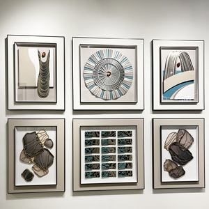 Cuadros Decorativos de Lujo con Relieve 3D para Hoteles Contemporáneos, Obras de Arte de Estilo Chino, Arte Mural de Alta Gama para Vestíbulos/Habitaciones de Hotel - Product Image 4