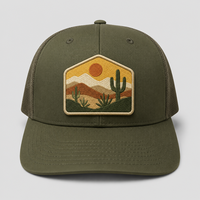 Gorra de camionero personalizada con parche bordado, malla trasera, cierre a presión, visera curva, 5 paneles, para deportes al aire libre, venta al por mayor, gorra de béisbol