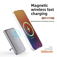 Cargador Inalámbrico Magnético Plegable y Estable, 5000/10000mAh, 20W/22.5W PD TFT, Multidispositivo 3 en 1, Portátil de Aleación de Aluminio