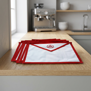 Tablier maçonnique Royal Arch blanc brodé en coton, couleur unie, vêtement de cérémonie personnalisé unisexe adulte Uniquen Enterprises - Product Image 3