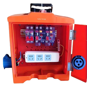 Two-Phase Industrial <b>Socket</b> Box with 16A & 10A Outlets, ABS Waterproof Case for Construction Sites - Product Image 1