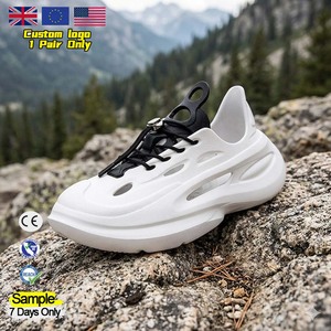 Sandales aquatiques pour hommes, semelle épaisse, ajourées, à bout fermé, antidérapantes, séchage rapide, chaussures de plage et de pêche, logo personnalisé OEM CE REACH - Product Image 1