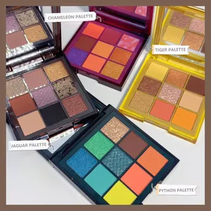 Paleta de Sombras de Ojos <span class=keywords><strong>Huda</strong></span> Moji, Plástico, 9 Tonos Fluorescentes, Polvo de <span class=keywords><strong>Sombra</strong></span> de Ojos, Cosméticos Altamente Pigmentados, Paleta de Sombras de Ojos de Lujo - Product Image 5