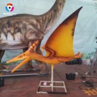 Modèle de pterosaure animatronique grandeur nature de 2,5 m, statue de dinosaure réaliste pour exposition de parc à thème