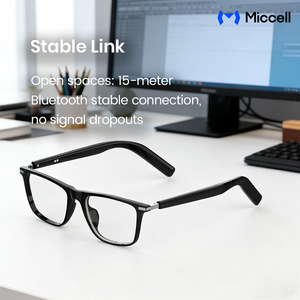 Miccell 軽量TR90フレームAIスマートグラス、IP65防水、オープンイヤーオーディオ搭載、ビジネス、アウトドアスポーツ向け - Product Image 4