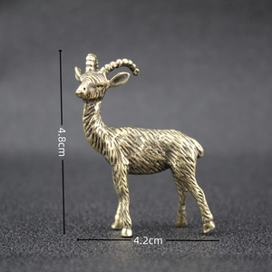 Figura de Cabra de Metal, Escultura de Animal en Latón Puro, Decoración para el Hogar, Adorno de Escritorio, Artesanía 3D, Idea de Regalo - Product Image 4