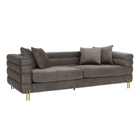 Wohnzimmermöbel Klassisches Stoff-Ecksofa Weißes Samt Chesterfield Sofa