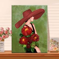 Kit de peinture par numéros DIY Art Girl Scenery pour décoration murale et intérieure