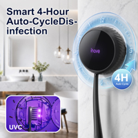 Support mural intelligent pour brosses à dents avec stérilisateur UV, élimination de 99,9 % des bactéries, rechargeable, étui de voyage pour brosses à dents – Vente flash