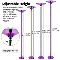 Tubo de acero de 45mm para ejercicio físico, tubo de baile en barra giratorio para principiantes, aficionados profesionales-OEM personalizable
