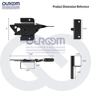 กลอน<span class=keywords><strong>ประตู</strong></span><span class=keywords><strong>รั้ว</strong></span>ขนาดเล็ก Ouroom XY38322 สแตนเลสสตีล ดีไซน์ทันสมัย ชุบสังกะสี ปิดอัตโนมัติ สำหรับ<span class=keywords><strong>รั้ว</strong></span>แบบบาง - Product Image 3