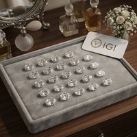 Diamant ovale certifié IGI, cultivé en laboratoire, blanc, non monté, CVD HPHT, couleur D-F, pureté VVS, pour bague de fiançailles personnalisée, vente en gros