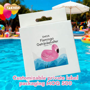 YACHEN Aufblasbare schwimmende Flamingo-Getränke halter Schwimmbad-Untersetzer für Hawaii <span class=keywords><strong>Beach</strong></span> Pool Party Toys - Product Image 5