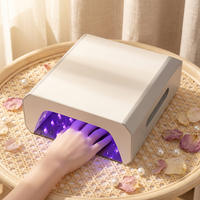 Lampe à ongles UV LED de haute qualité fabriquée en Chine, faible bruit, séchage rapide, design carré, lampe de table automatique, logo personnalisé, 60W rechargeable
