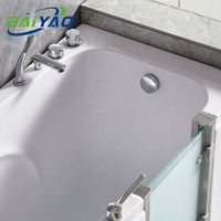 Baignoire de luxe Jacusi avec douche intégrée, hydromassage, bain à remous, baignoire spa autoportante en acrylique, 60 jets, écologique