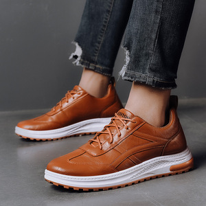 Zapatos Casuales de Trabajo para Hombre, con Cordones, Parte Superior de PU, Suela de Goma, Imitación de Cuero Cálido, Talla Grande, Primavera 2025, Venta al Por Mayor - Product Image 3