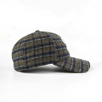 Casquette de baseball à carreaux Offre Spéciale avec chapeau de sport lavé par lettre de chenille de style sportif à bord incurvé